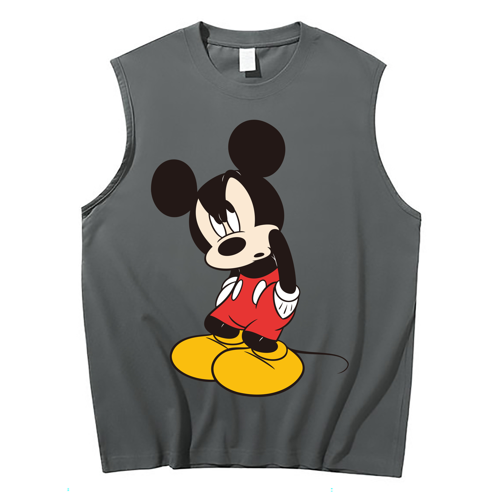 ミッキーマウス Mickey Mouse コットン100％タンクトップ（フロントプリント）